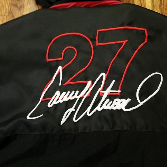 VTG Nascar 2000 Jacket Mens XL Color Block Hooded Casey Atwood 27 Chase Rare - Picture 10 of 13